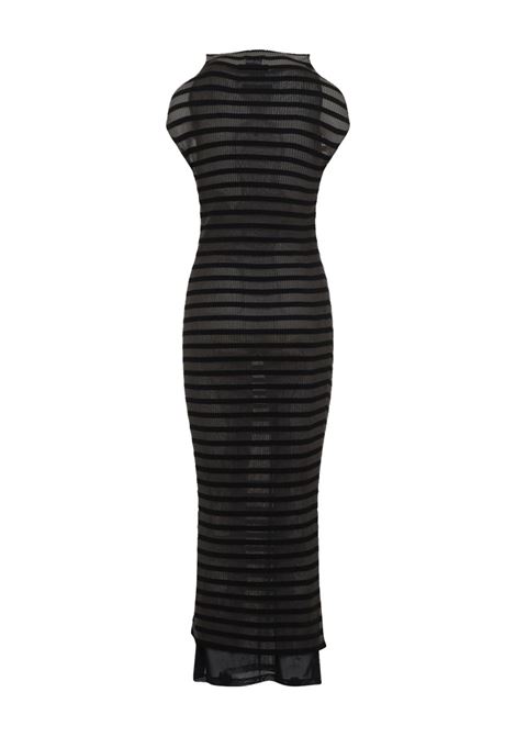 mariniere stripes long dress woman black  JEAN PAUL GAULTIER | 25/34-F-RO400-M08800